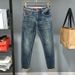 Men's Slim Fit Skinny Jeans 2025 Autumn High End Embroidered Print Casual Versatile Loose Long Pants mid Waist Slight Stretch_mkmklike.com