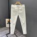 Men's Clothing White Ripped Jeans Spring And Summer Slim Fit Skinny Pants Trendy Elastic Casual Fashion Nine Point Pants_mkmklike.com