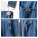 Pure American Retro Workwear Denim Overalls Trendy Brand Straight Loose Jumpsuit Men's Youth Striped Suspender Pants_mkmklike.com