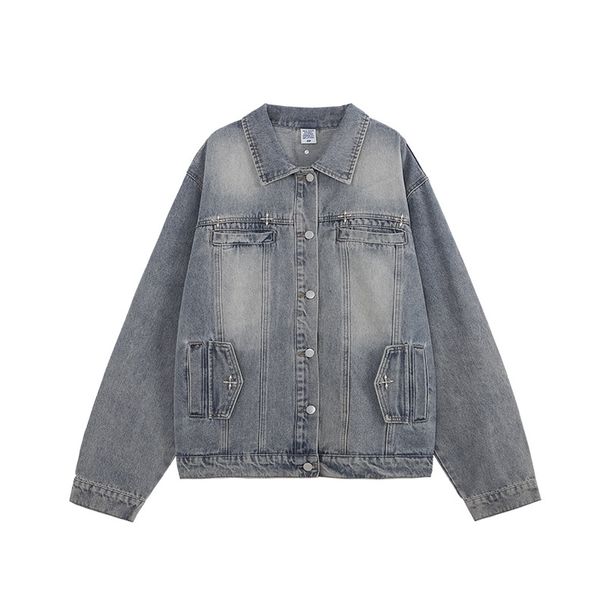 Men's Clothing Washed Denim Jacket Spring And Autumn Coat Distressed Top_mkmklike.com