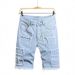 Men's Distressed Denim Shorts – Loose Fit Patchwork Casual Bermuda Shorts (Light Blue, S-2XL)_mkmklike.com