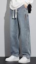 Spring And Summer New Style Denim Wide-leg Pants Soft-feeling Men's Loose All-Purpose Straight Pants Comfortable And Casual Pants For Males_mkmklike.com