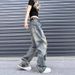 Style Washed Vintage Ripped Jeans For Men Spring Autumn Straight Loose Fit European And American High Street Vibe Long_mkmklike.com