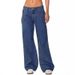 Low-Rise Straight Leg Jeans For Women - Vintage Washed Denim Pants With Punk Style (S-L In 4 Colors)_mkmklike.com