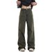 Unisex High Street Cargo Jeans – Multi-Pocket Loose Straight Fit, Retro Cleanfit Style For Men & Women_mkmklike.com