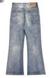 American High Street Washed Old Jeans Men's Slim Straight Slightly Pulled Light Pants_mkmklike.com
