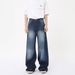 Men's Clothing Retro Loose Fit Jeans For Men Washed Casual Straight Leg Wide Leg Floor Length Pants For Formal & Casual_mkmklike.com