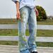 Elegant Women's Slim Fit Stretch Denim Straight Leg Pants European American Style Flower Pot Embroidered Skinny Jeans Trendy_mkmklike.com