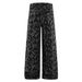 Cahew Flower Full Print Jacquard Denim Men' American High Street Trend Niche Wide Leg Looe Straight Floor-Length_mkmklike.com