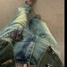 American High Street Yellow Mud Dyed Washed Blue Jeans With Micro Horn Fashion Brand Hip-Hop Pants For Men And Women_mkmklike.com