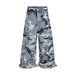 Men's Clothing Moclose American Street Retro Washed Snow Camouflage Men's And Women's Casual Loose Silhouette Wide Leg Mopping Trousers_mkmklike.com