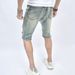 REPPUNK Men's Slim Fit Distressed Denim Shorts - Mid Waist Stretch Cotton Casual Cargo Pants For Teen Boys (Blue, Size 28-38)_mkmklike.com