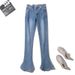 Trendy Girl Closet Trendy Girl Closet Hot Sale European And American Style Slim Fit Leg-Lengthening Bootcut Flared Floor-Length Washed Jeans_mkmklike.com