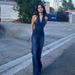 Euro-American Style Women's Clothing New Slim-fit Slim-looking Fashionable Street Retro Style High-waisted Denim Overalls_mkmklike.com