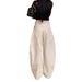 Korean Beef Women's Slimming Wide Leg Pants American Style Khaki Embroidered Curved Blade Jeans Versatile Winter Fashion_mkmklike.com