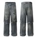 Men's Clothing Distressed Design High End Men's Two Piece Jeans_mkmklike.com