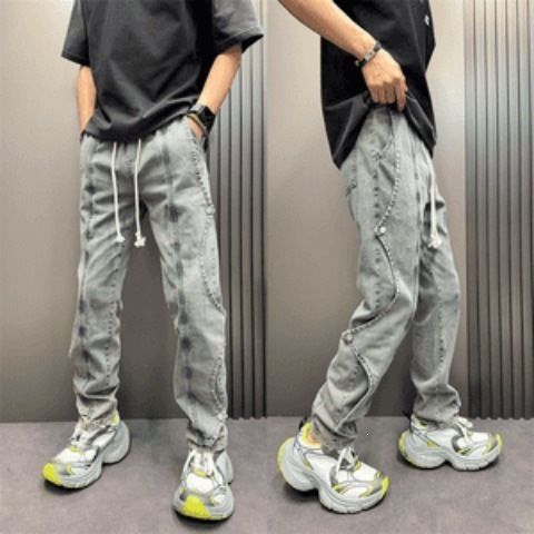 Women's Mid-Rise Straight-Leg Jeans – Minimalist Style | Washed Denim | Effortless Casual & Streetwear Aesthetic (S-3xl)_mkmklike.com