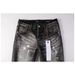 Unisex Y2K Stacked Flared Jeans, Black-Grey Mud Fade, White Splatter & One Ripped Knee, Breathable For Summer_mkmklike.com