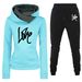 Women's Clothing Women's sweatshirt suit hoodie sports letter LOVE suit fashion and leisure hot style_mkmklike.com