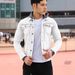 Pulse Pulse Men's New European And American Style Denim Solid Color Casual Button Cardigan Workwear Multi-Pocket Jacket Hot_mkmklike.com