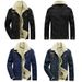Northfold Winter Fleece-Lined Denim Jacket For Men, Middle-Aged Elderly, Plus Size, European American Style, Casual Cotton_mkmklike.com