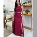 Women's Solid Color Round Neck Sleeveless Top High Waist Slit Skirt Suit_mkmklike.com