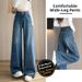 High-Waisted Wide Leg Jeans For Women Rhinestone Embellished Loose Fit Straight Leg Stylish Design Petite Fit New Spring_mkmklike.com