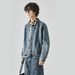 APO Clothing | Cross-Border Men's Denim Autumn American High Street Trendy Brand Washed Loose Turn-Down Collar Jacket_mkmklike.com