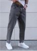 Men's Relaxed Fit Jeans – Stretch Washed Cotton Denim Pants (29-38, Grey, Straight-Leg With Tapered Cuff)_mkmklike.com