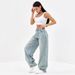 Women's Clothing Wide Leg Pants Women's High Waist Wide Leg Jeans - Vintage Blue Cotton Denim Pants For Casual & Office Wear_mkmklike.com