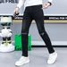 2023 Autumn New Street Men's Jeans Fashion Zipper Decoration Slim Fit Small Foot Ripped Mid-Waist Long Pants_mkmklike.com