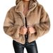 Women's Clothing clothing autumn and winter rabbit fur fur zipper cardigan plush warm jacket_mkmklike.com