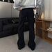 Men's Clothing Paris Scimitar Straight Leg Flared Black Jeans For High Street Vibe Retro Slim Cleanfit_mkmklike.com