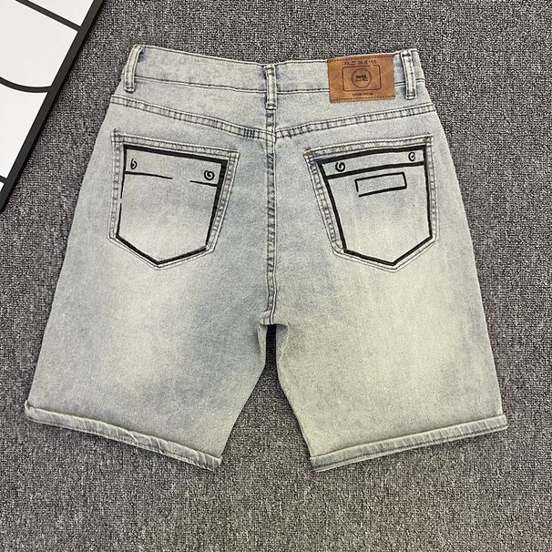 ZaSaFran Men's Trendy Summer Denim Shorts Ripped Five Point Pants Casual Fashion for Men_mkmklike.com