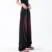Women's Clothing Retro Spring And Summer New Graffiti Washed Jeans For Women Retro Design Straight Wide Leg Trousers Pants_mkmklike.com