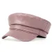 Hot Sale Ladies New Trendy Casual Pu Leather Flat Top Beret Women Men Octagon Hat Hot Sale_mkmklike.com