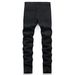 New Men's Jeans, Four-season Embroidery Slim-fitting Pants, Elastic And Comfortable Trousers, Casual And Versatile_mkmklike.com