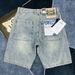 Men's Vintage Washed Denim Shorts Retro Style, Inspired Loose Fit, Breathable Summer Casual Shorts_mkmklike.com