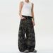 "Men's Vintage Camo Cargo Jeans – Distressed Utility Pants With Reverse-Wash Effect & Relaxed Fit (Military-Inspired, Urban Explorer Style)"_mkmklike.com
