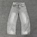 Men's Grey Distressed Denim Jeans Retro Loose Fit High Waist Straight Leg Casual Pants For Spring Autumn_mkmklike.com