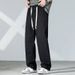 Men's Clothing Summer Thin Straight Leg Jeans Retro Distressed Washed Casual Dad Pants Loose Wide Leg_mkmklike.com