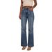 Women's Clothing Retro High-Waisted Slimming Wide Leg Jeans Washed Denim Trousers With Center Seam Detail For Spring/Summer_mkmklike.com