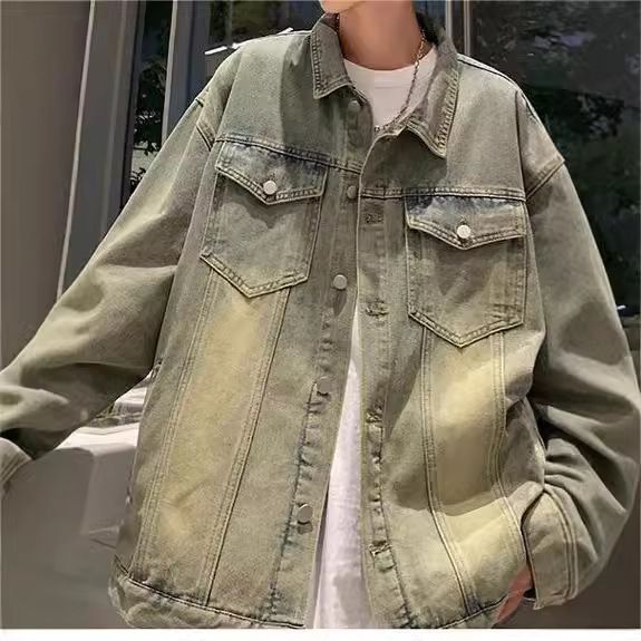 Cowboy Jacket, Men's Retro Workwear, Trendy Loose And Thin Jacket_mkmklike.com