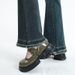 2024 Spring New High-Waisted Flared Jeans For Women, Double-Layered Frayed Hem Pants, Versatile Bell-Bottom Pants_mkmklike.com