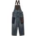 New Retro Denim Overalls Men Women Spring Autumn Color Block Suspender Jeans Jumpsuit Versatile Loose Fit_mkmklike.com