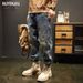 Men's Clothing Men's Trendy Brand Jeans Loose Straight Leg Harem Pants Retro Style Casual Long Trousers Spring Autumn Fashion_mkmklike.com