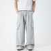 Men's Washed Distressed Work Jeans Spring Summer New Style Three-Dimensional Pockets Straight Loose Fit Long Pants_mkmklike.com