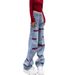 American-style High Street Embroidered Jeans For Women, 2025 And Autumn New Collection, Loose Wide-leg Straight_mkmklike.com