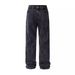 Men's Clothing American Cleanfit Retro Snowflake Washed Jeans For Men Heavy Duty Distressed Ripple Pleated Vibe Straight Pants_mkmklike.com