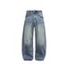 Men's Clothing Vintage Distressed Straight-Leg Jeans For Men & Women – Retro Blue Washed Denim With Artistic Fading & Unique Pocket Detailing (S-XXL)_mkmklike.com
